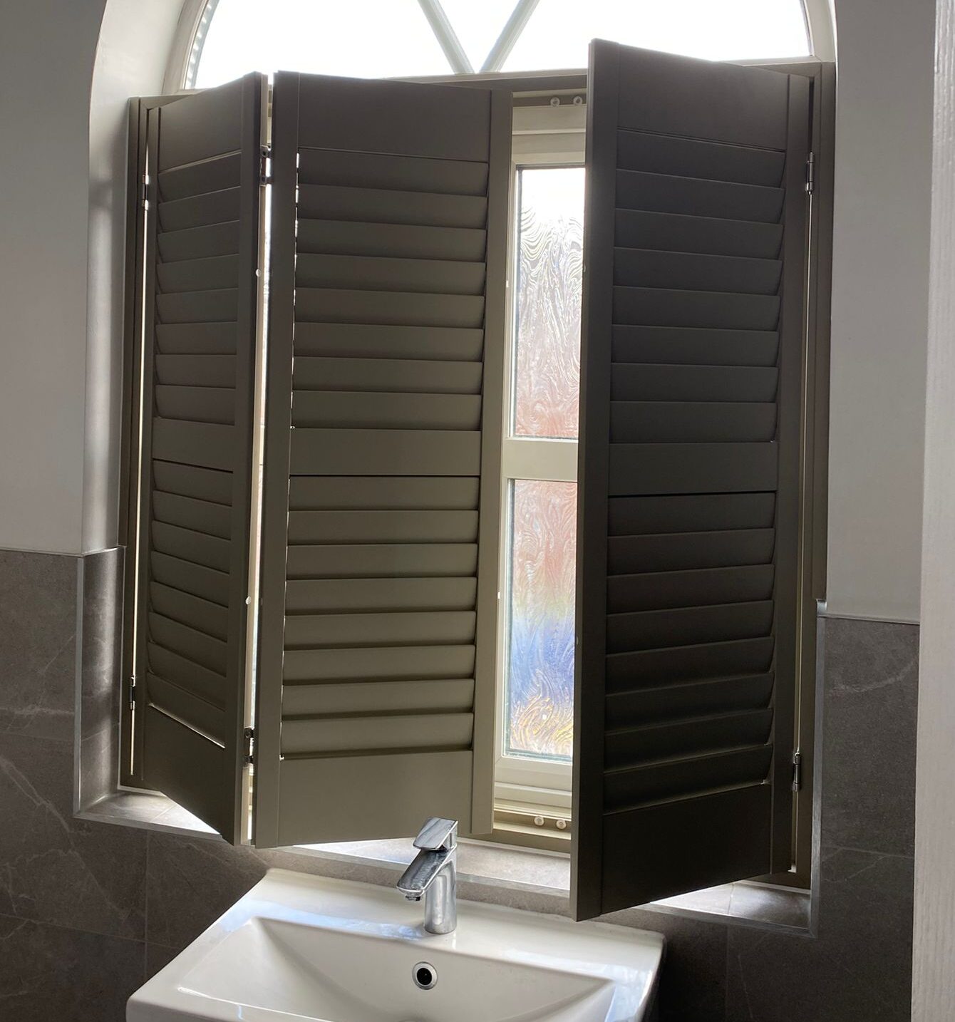 taupe shutter